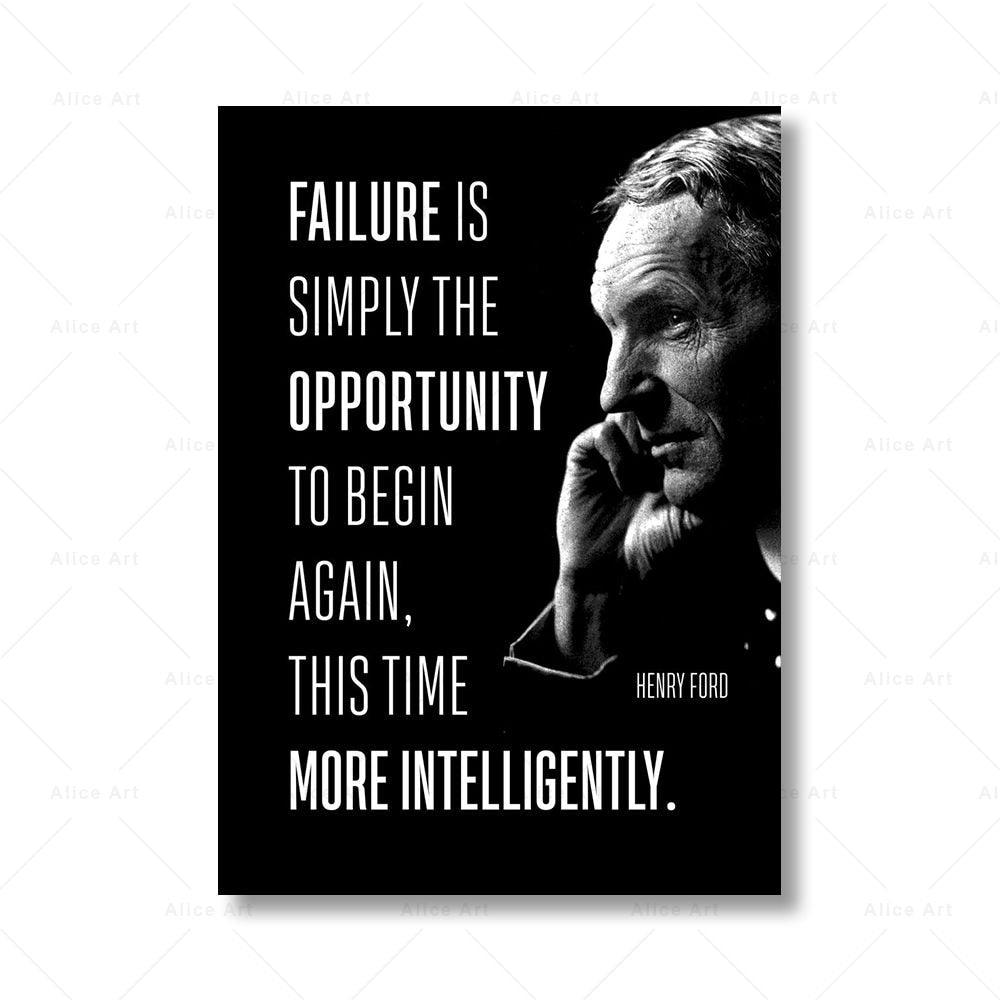 Henry Ford Famous Quote Wall Art Poster - Aesthetic Wall Decor
