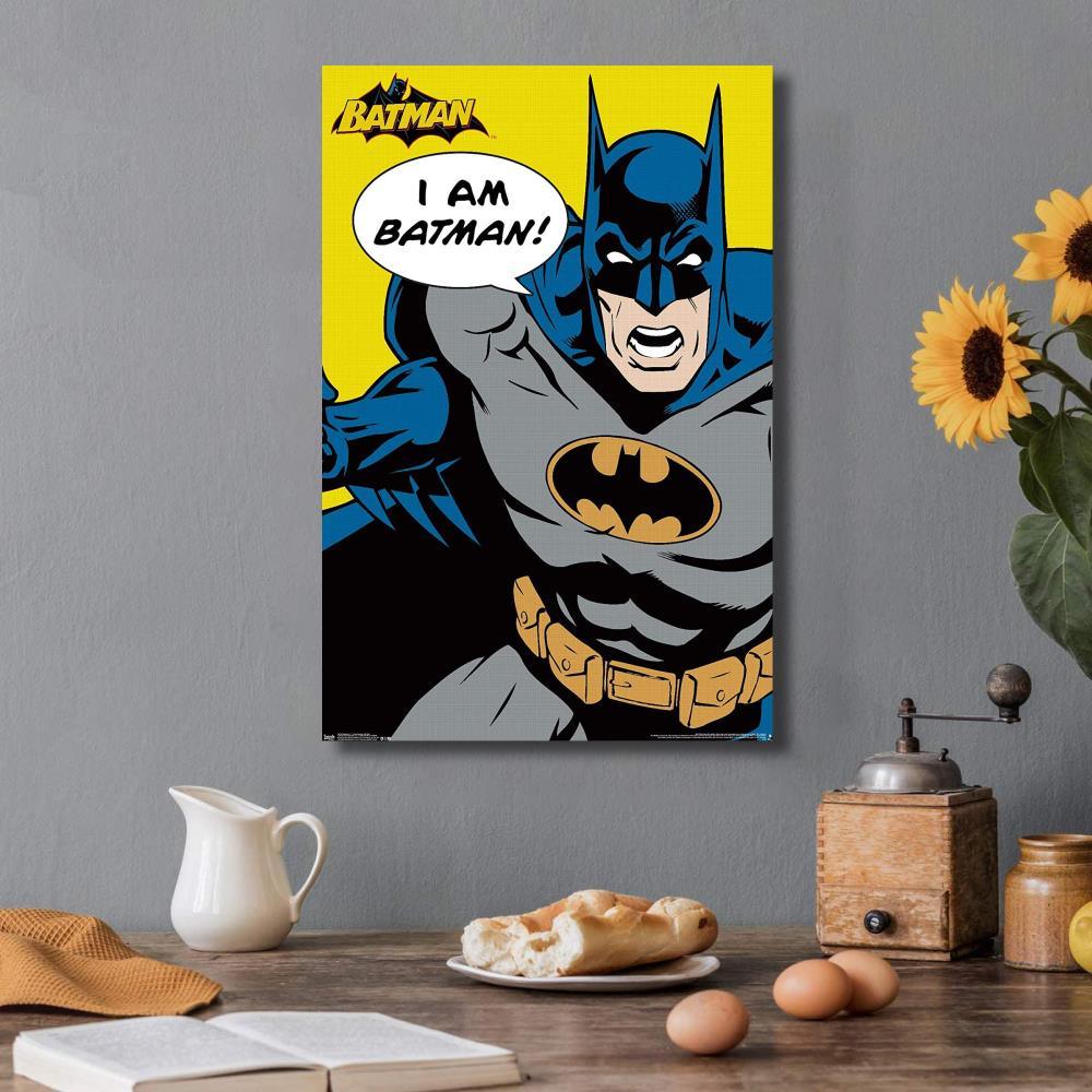 I am Batman Vintage Comic Book Wall Art Poster - Aesthetic Wall Decor