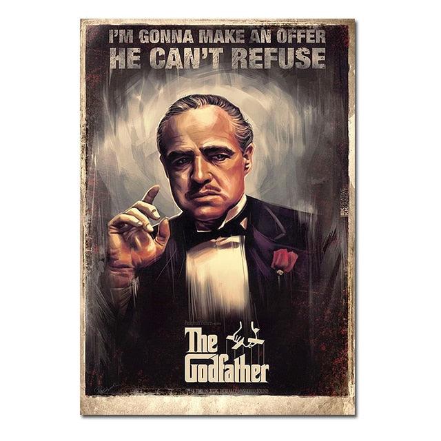 Im Gonna Make Him An Offer He Can't Refuse Godfather Movie Poster - Aesthetic Wall Decor