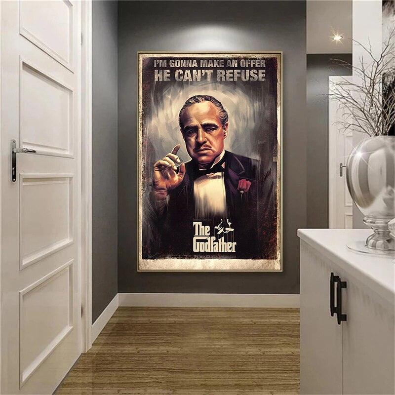 Im Gonna Make Him An Offer He Can't Refuse Godfather Movie Poster - Aesthetic Wall Decor
