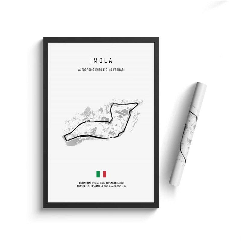 Imola Formula 1 Track Minimalist Motorsport Wall Art Poster - Aesthetic Wall Decor