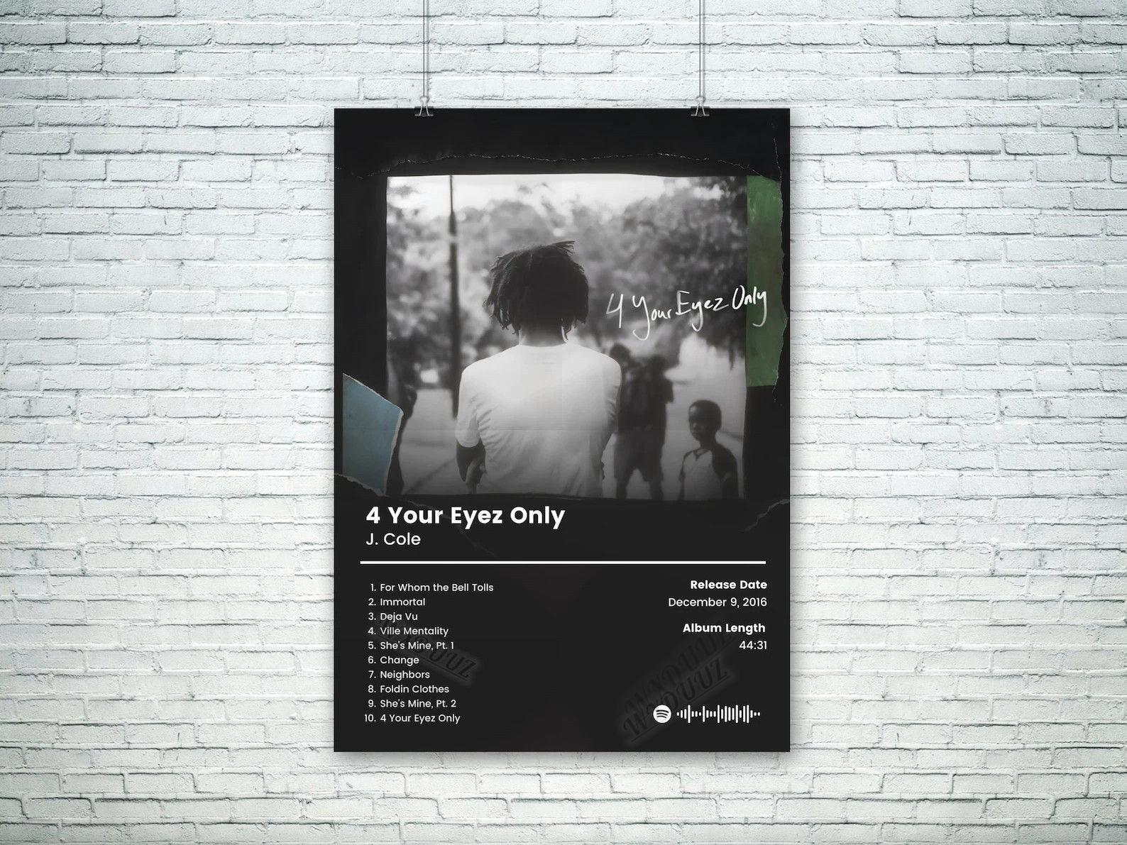 J. Cole 4 Your Eyes Only Rap Album Cover Poster