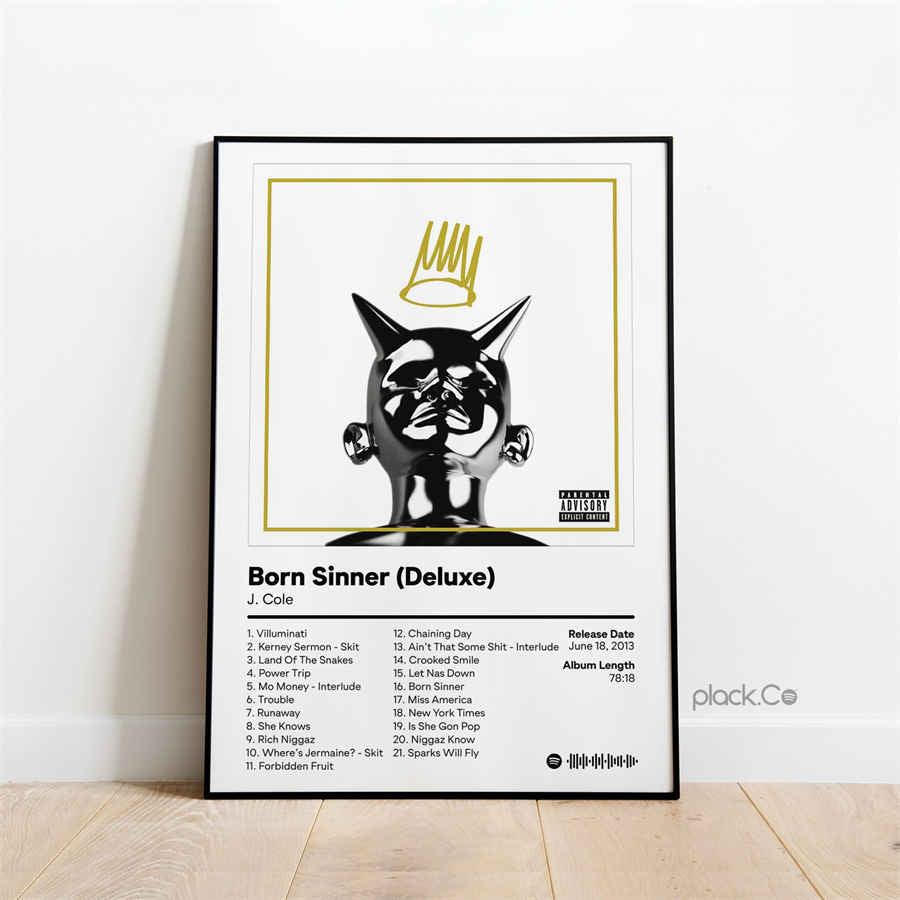 J.Cole Born Sinner Deluxe Album Cover Wall Art Poster - Aesthetic Wall Decor