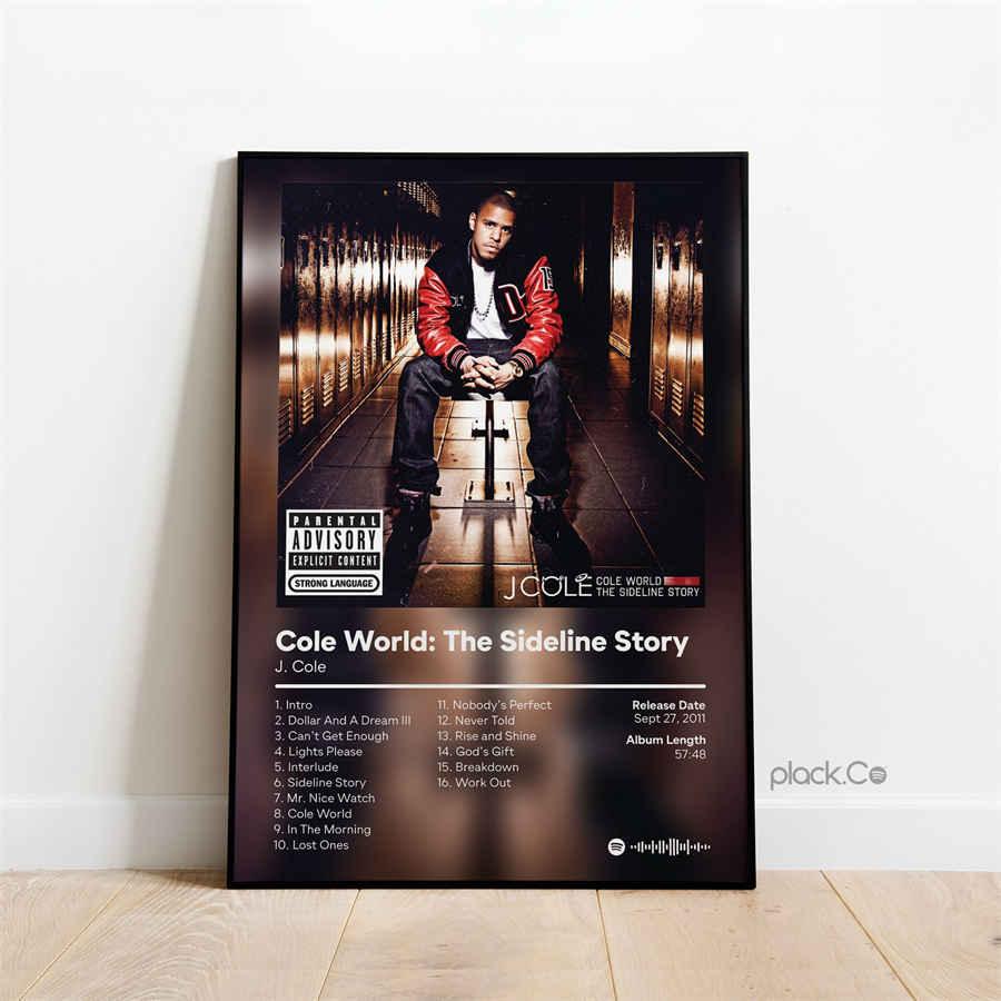 J.Cole Cole World: The Sideline Story Rap Album Cover Wall Art Poster - Aesthetic Wall Decor