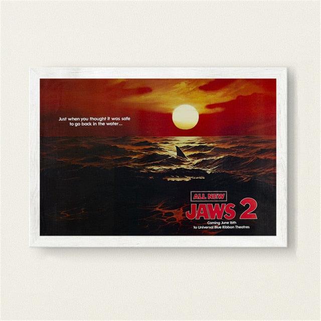 Jaws 2 Retro Movie Poster - Aesthetic Wall Decor