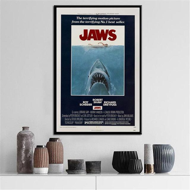 Jaws Retro Movie Poster - Aesthetic Wall Decor