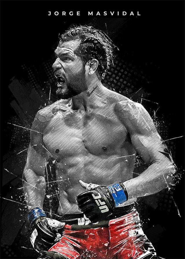 Jorge Masvidal UFC MMA Wall Art Print Poster - Aesthetic Wall Decor