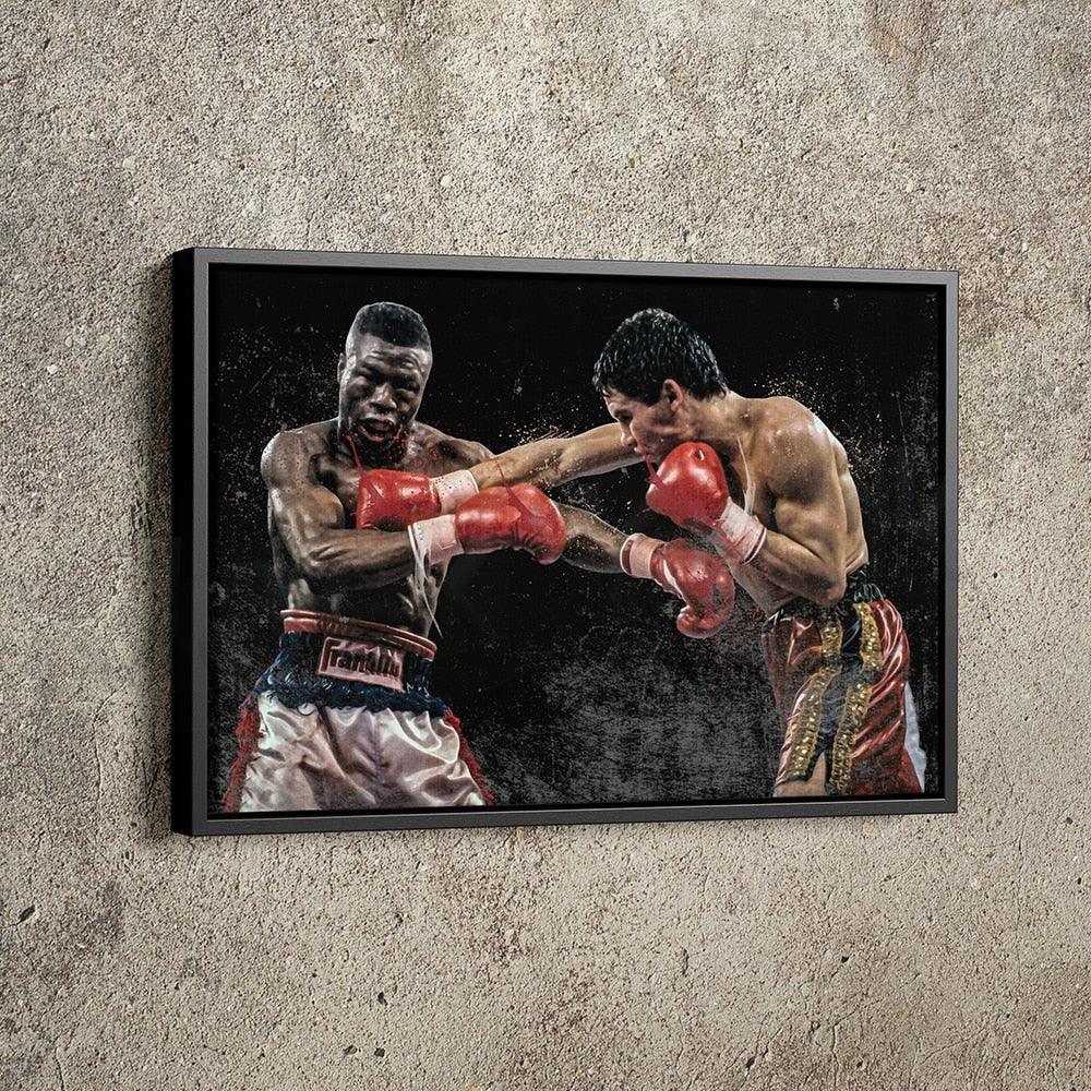 Julio Cesar Chavez vs. Meldrick Taylor Punch Boxing Wall Art Poster - Aesthetic Wall Decor