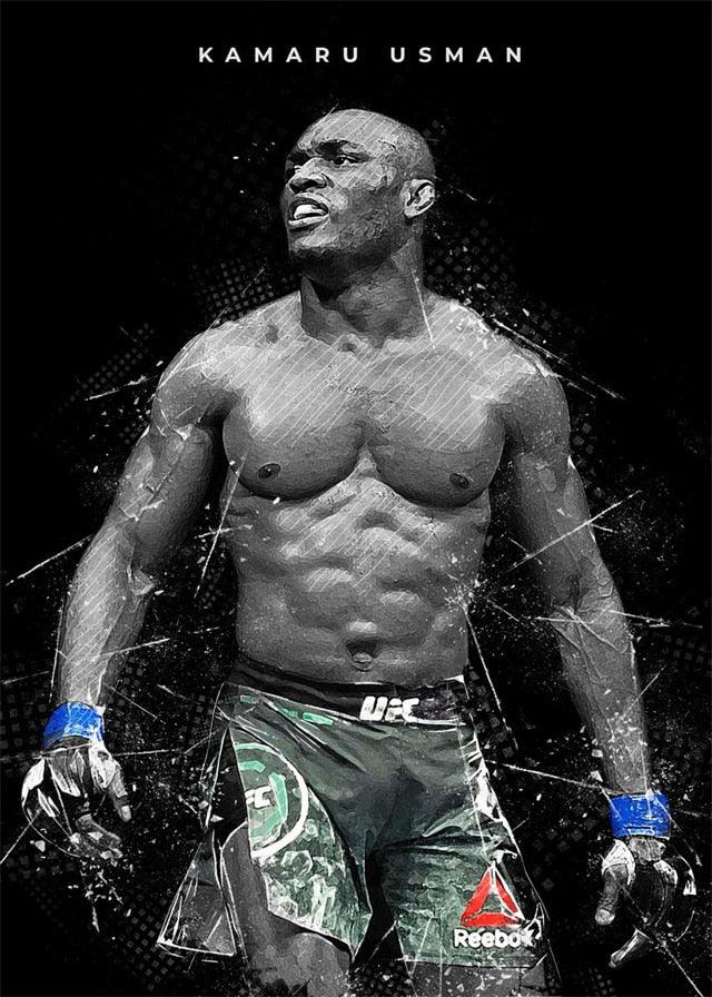 Kamaru Usman UFC MMA Wall Art Poster - Aesthetic Wall Decor