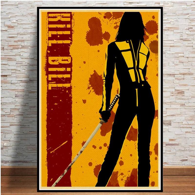 Kill Bill Minimalist Painting Movie Poster - Aesthetic Wall Decor