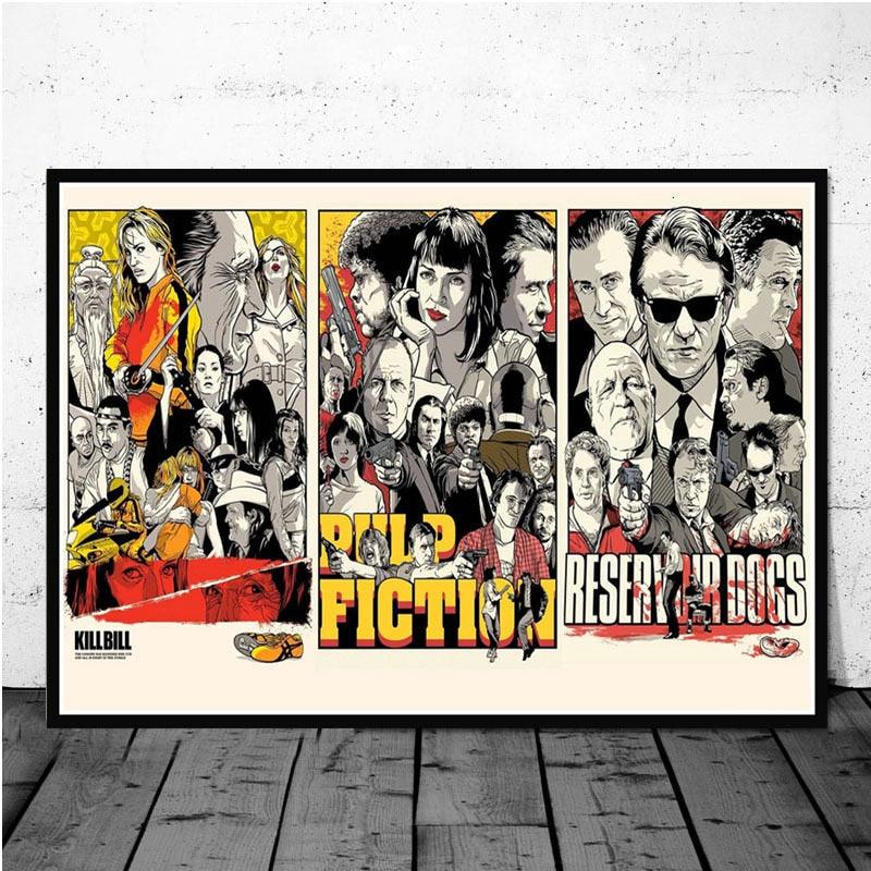 Kill Bill Reservoir Dogs Pulp Fiction Comic Movie Poster - Aesthetic Wall Decor
