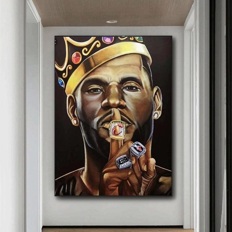 Lebron James King James Painting Poster - Aesthetic Wall Decor