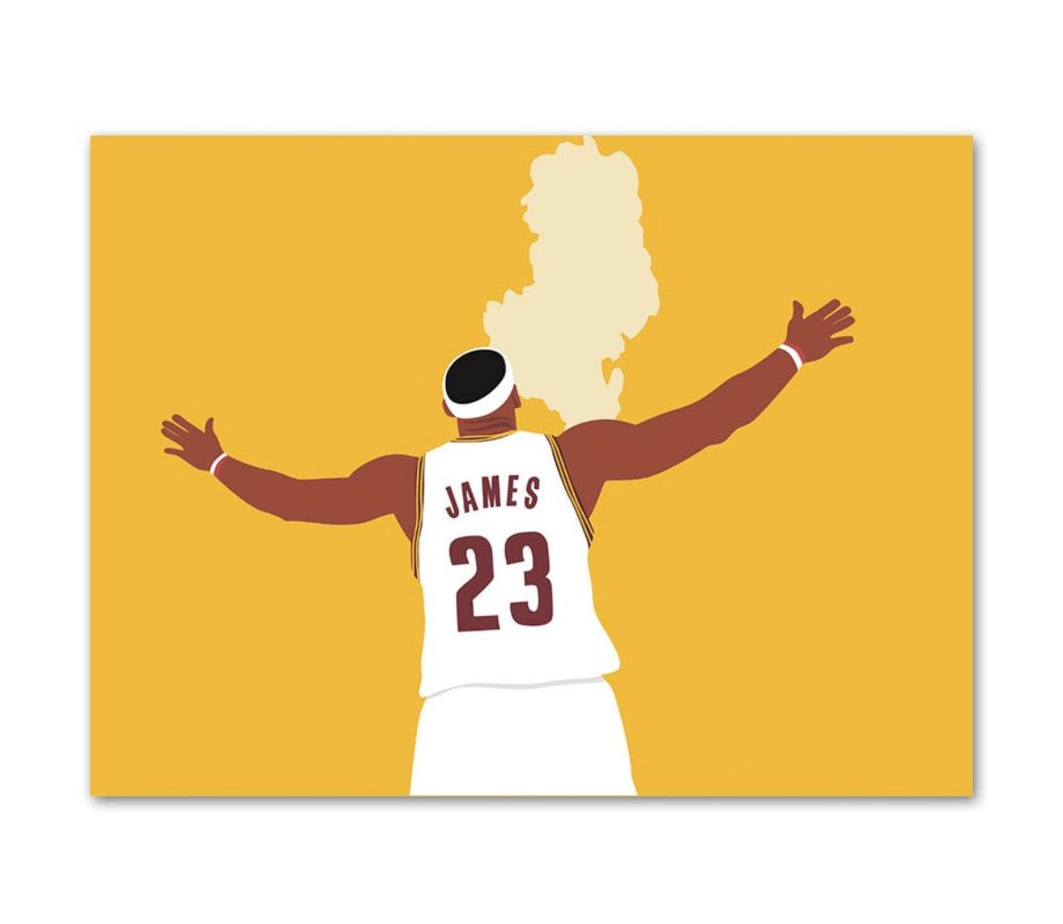 Lebron James NBA Wall Art Throwing Chalk Faceless Poster - Aesthetic Wall Decor