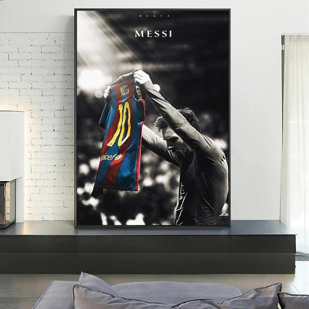 Lionel Messi Wall Art Canvas Print Poster - Aesthetic Wall Decor