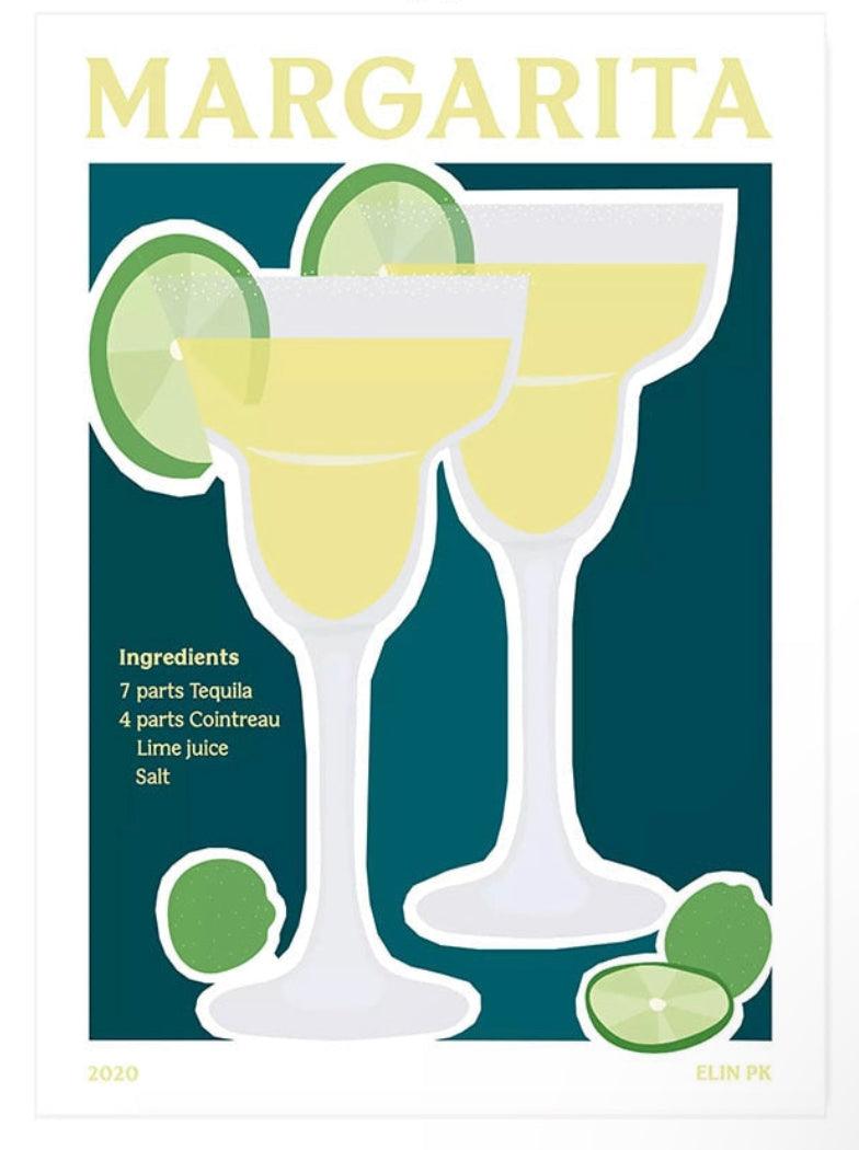 Margarita Bar Decor Cocktail Wall Art Poster - Aesthetic Wall Decor