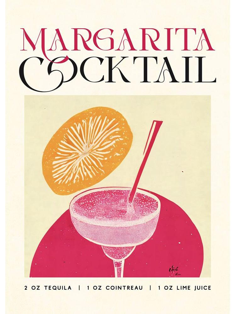 Margarita Cocktail Bar Painting Poster - Aesthetic Wall Decor