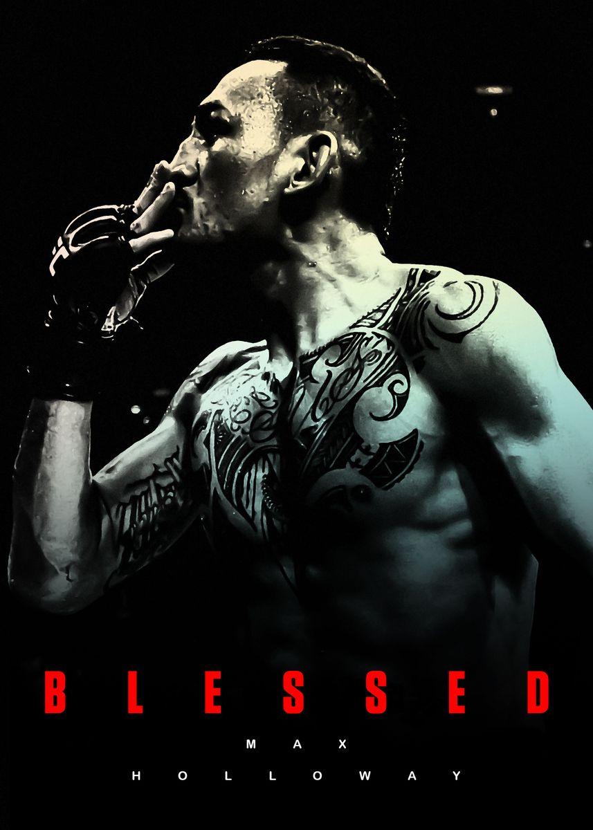 Max Holloway UFC Sports Legends Poster - Aesthetic Wall Decor