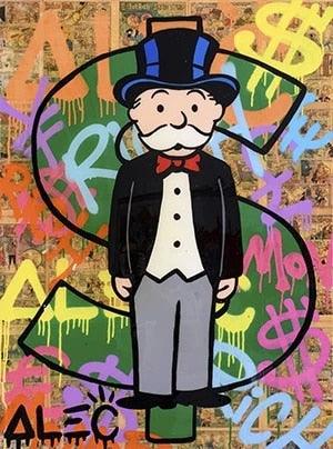 Monopoly Dollar Sign Graffiti Wall Art Poster – Aesthetic Wall Decor