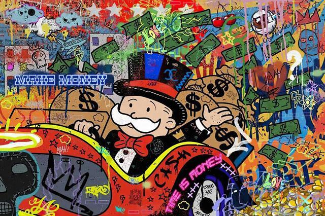 Monopoly Street Art Graffiti Poster