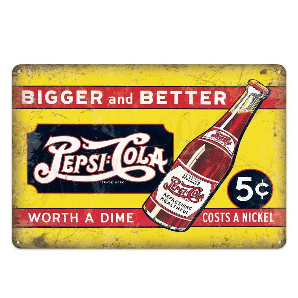 Pepsi Vintage Brand Wall Art Metal Signs - Aesthetic Wall Decor
