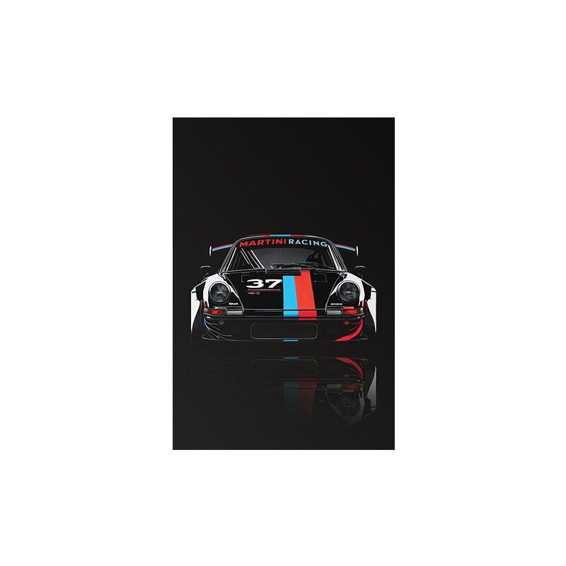 Porsche Martini Racing Watercolor Sports Car Poster - Aesthetic Wall Decor