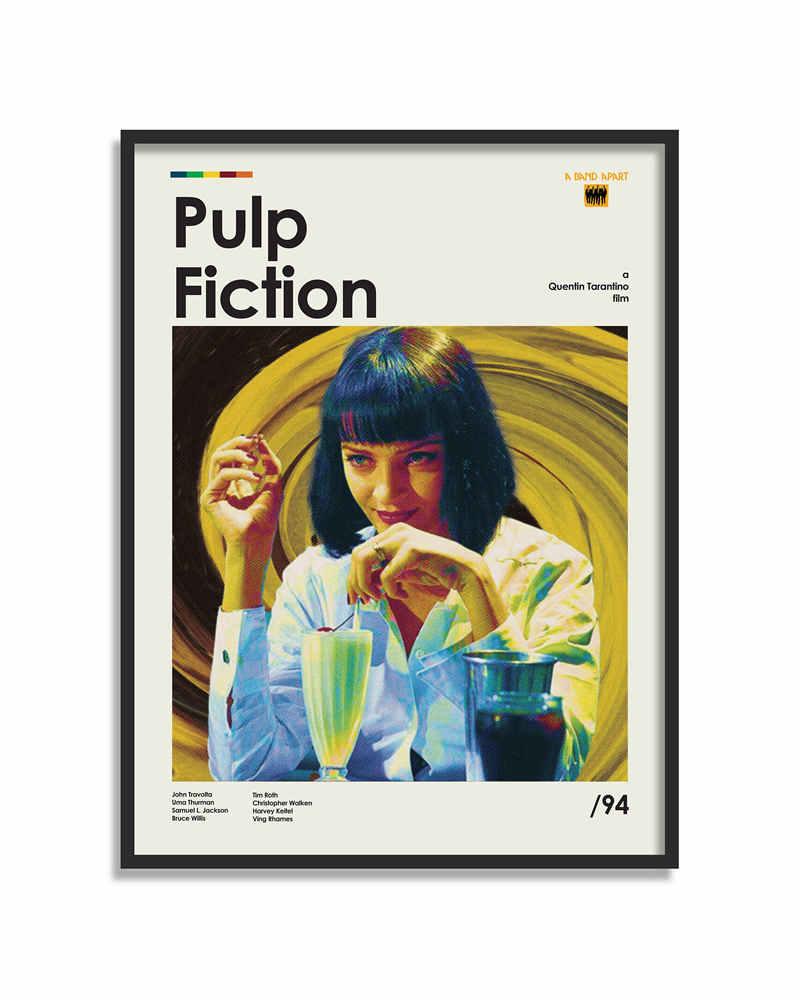 Pulp Fiction Comic Movie Poster – Aesthetic Wall Decor