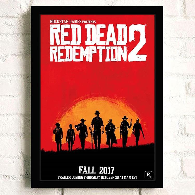 Red Dead Redemption II Gang RDR2 Video Game Wall Art Poster - Aesthetic Wall Decor