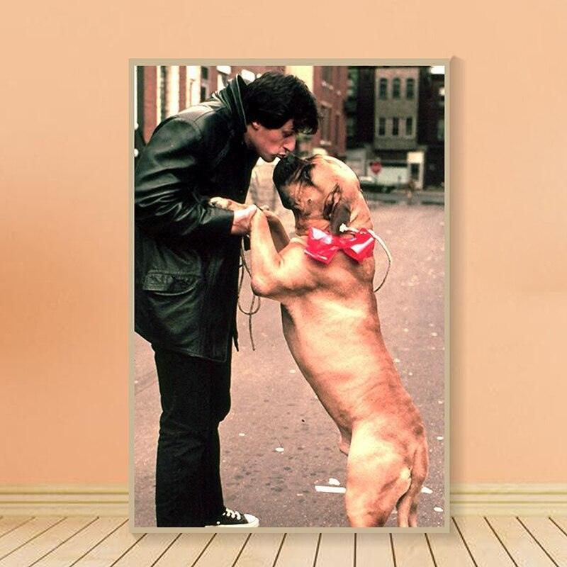 Rocky & His Dog Butkus Portrait Wall Art Poster - Aesthetic Wall Decor