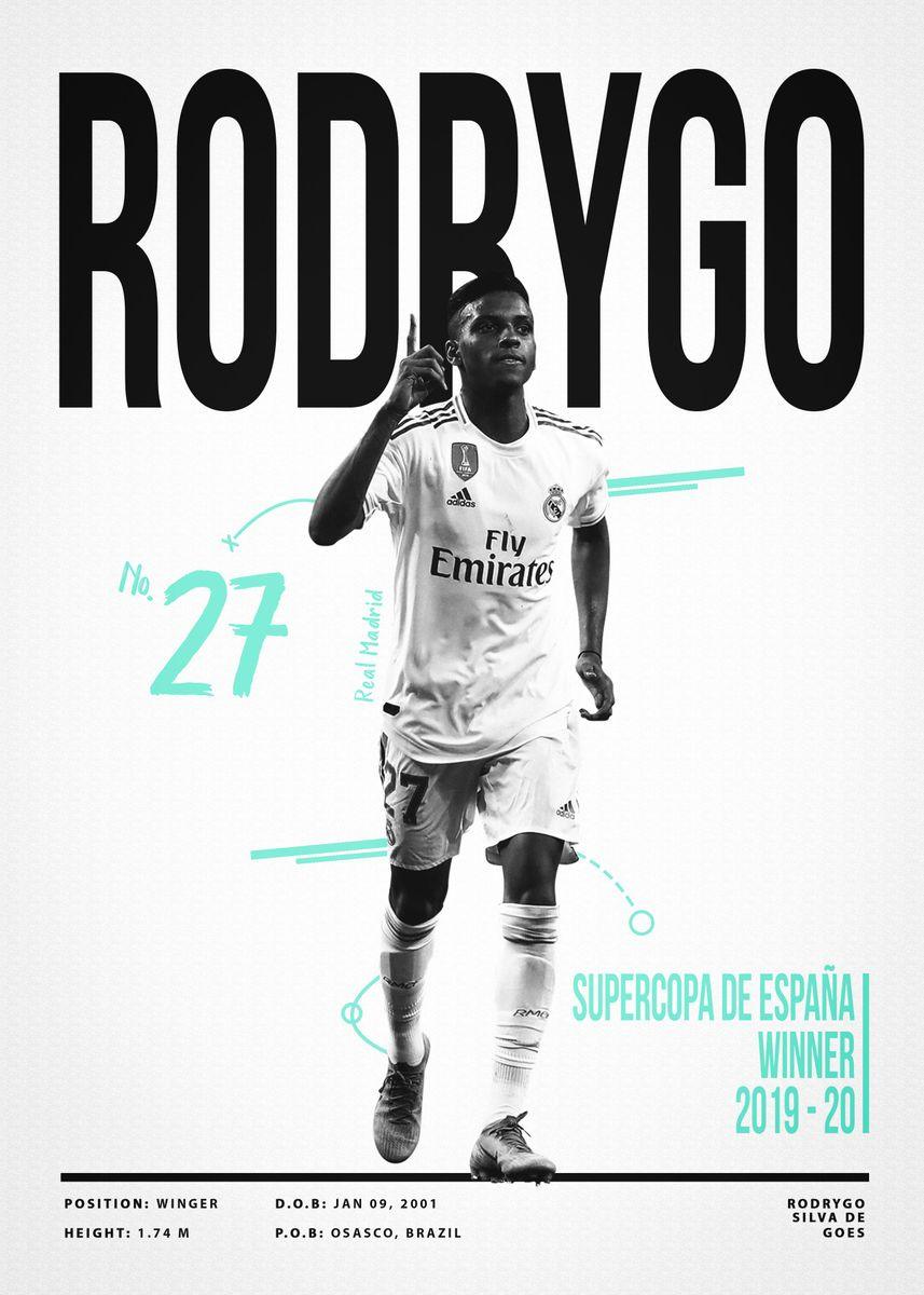 Rodrygo Football Player Futbol Soccer Wall Art Poster - Aesthetic Wall Decor