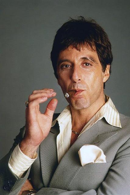 Scarface Tony Montana Cigar Portrait Poster - Aesthetic Wall Decor
