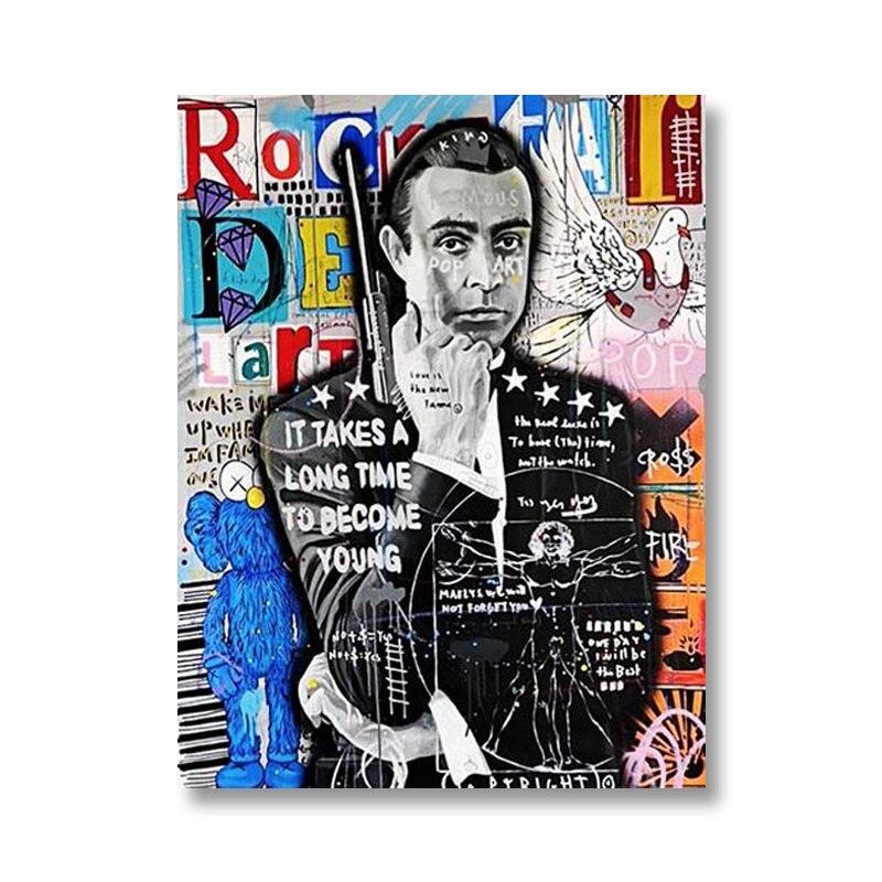 Sean Connery James Bond Pop Art Wall Art Poster - Aesthetic Wall Decor