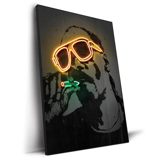 Snoop Dogg Blunt Rap Abstract Neon Effect Wall Art Poster - Aesthetic Wall Decor