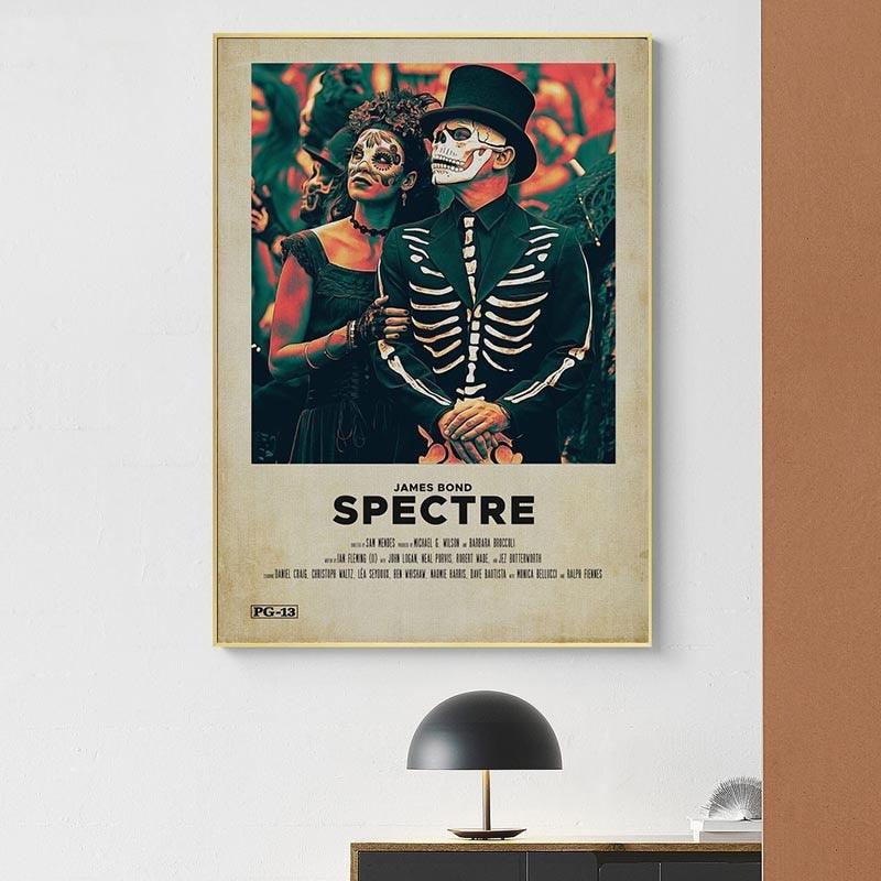 Spectre Bond at Masquerade Polaroid Minimalist Poster - Aesthetic Wall Decor