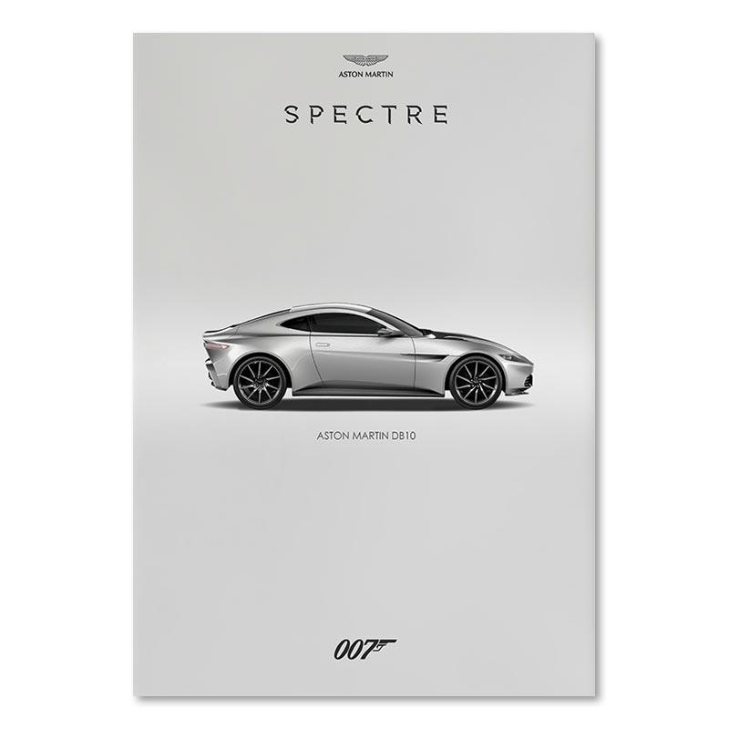 Spectre James Bond 007 Aston Martin DB10 Minimalist Poster - Aesthetic Wall Decor