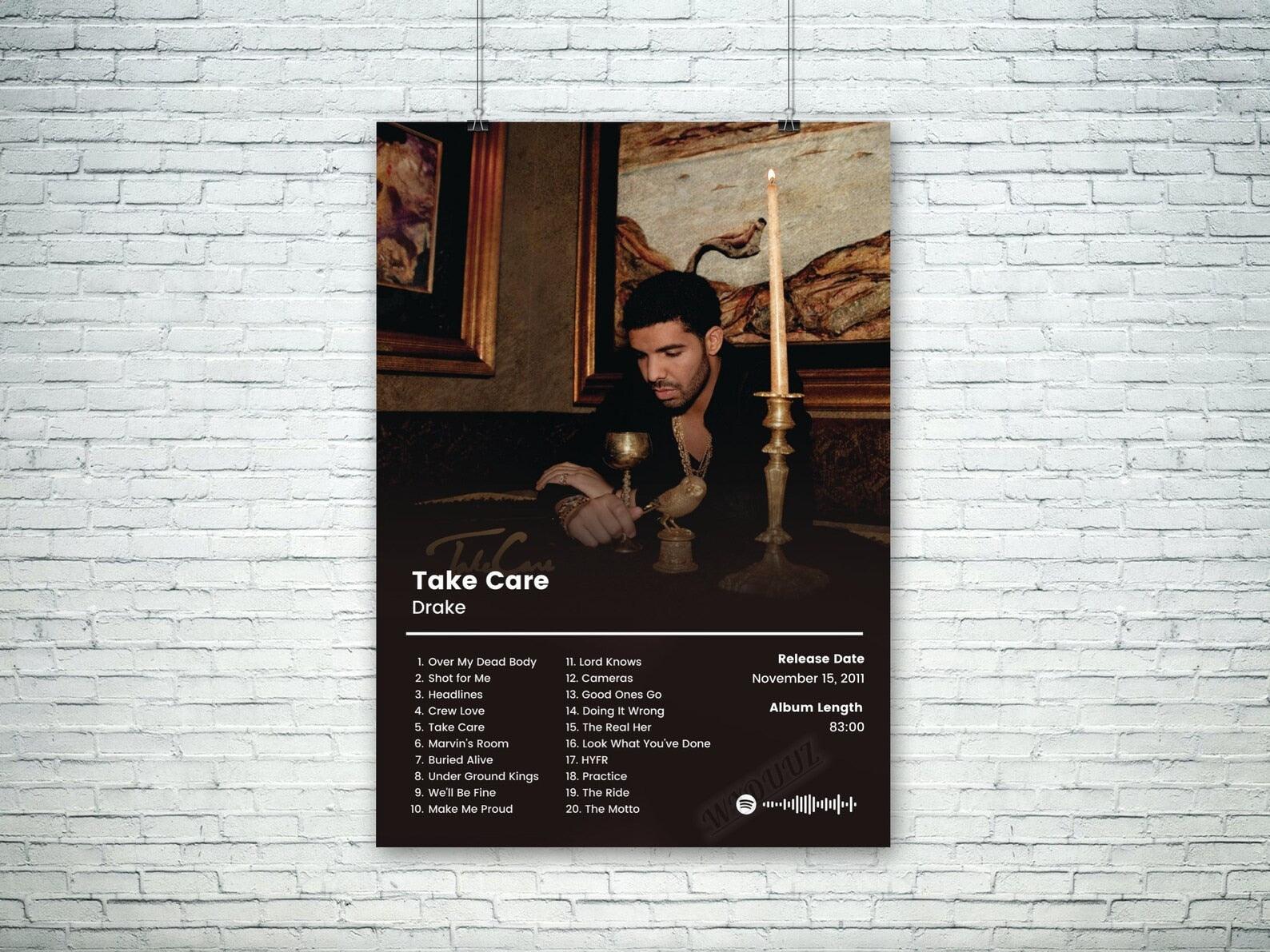 Take Care Drake Pop Music Album Cover Wall Art Poster – Aesthetic