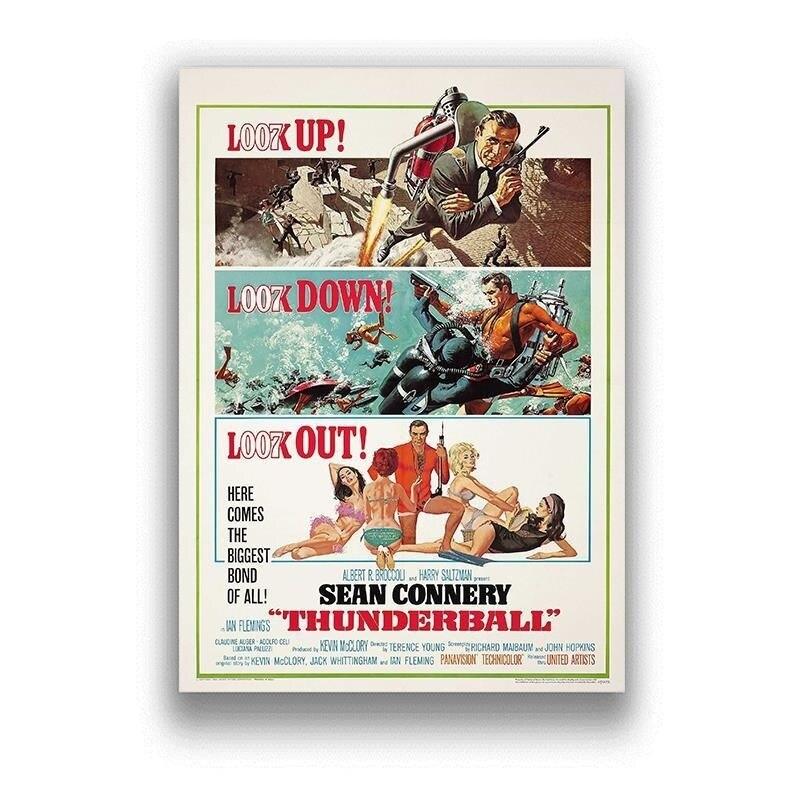 Thunderball 007 James Bond Classic Movie Poster - Aesthetic Wall Decor