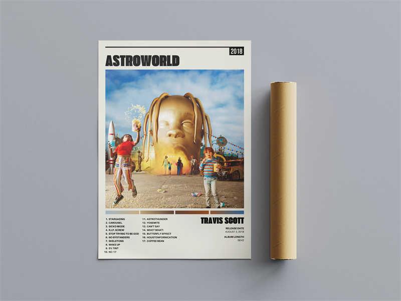 Travis Scott Astroworld Polaroid Album Cover Music Wall Art Poster,  Polaroid Photo Album