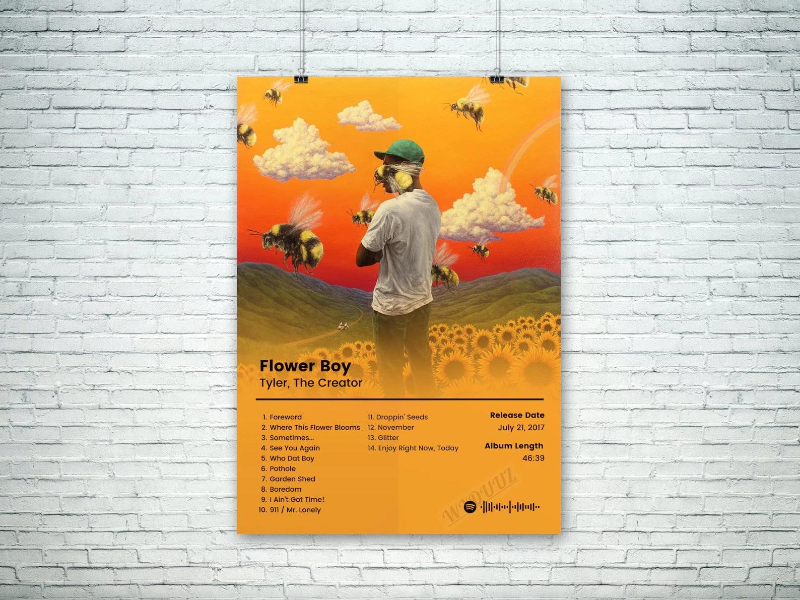 Tyler The Creator Flower Boy Rap Music Album Cover Wall Art Poster