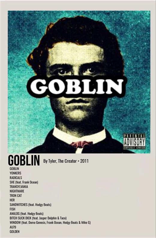 Tyler The Creator Minimalist Goblin Album Poster - Aesthetic Wall Decor