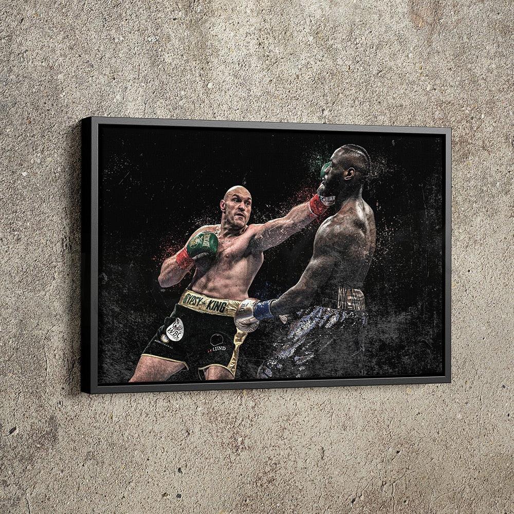 Tyson Fury vs. Deontay Wilder Boxing Modern Wall Art Poster - Aesthetic Wall Decor