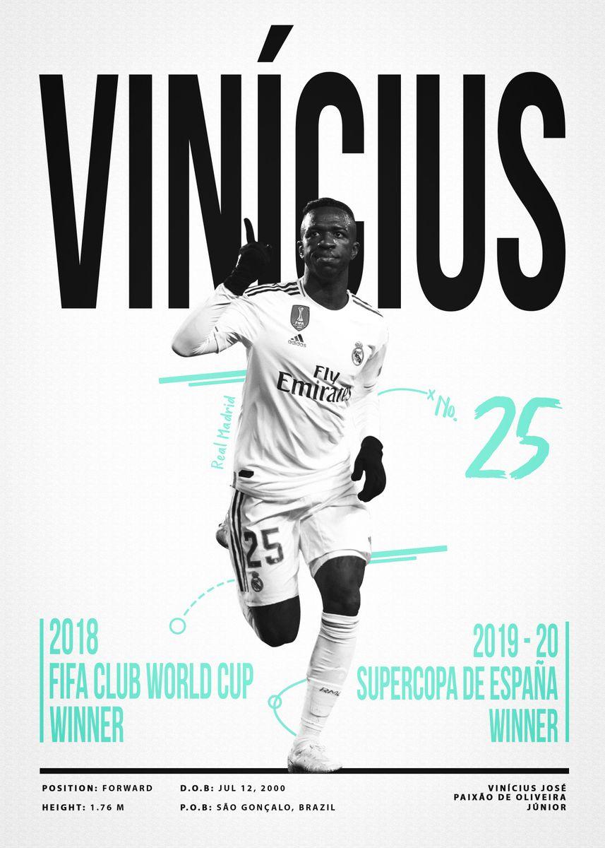 Vini Jr. Football Player Futbol Soccer Wall Art Poster - Aesthetic Wall Decor