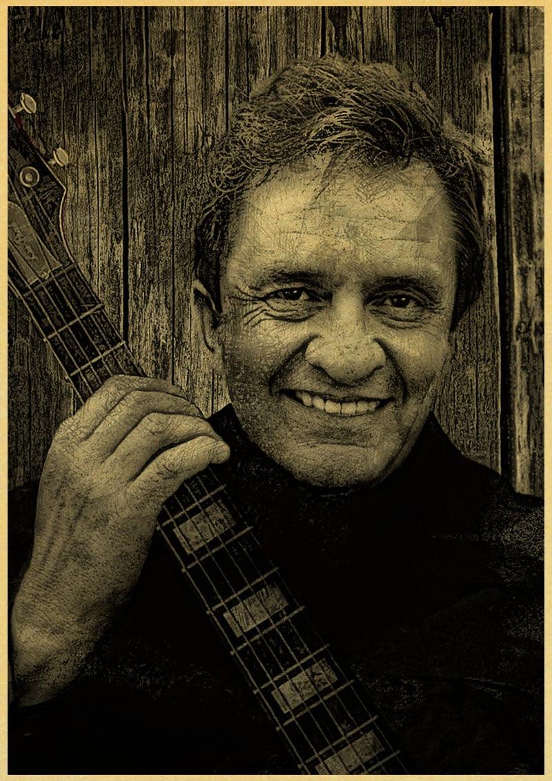 Vintage Johnny Cash Wall Art Posters - Aesthetic Wall Decor