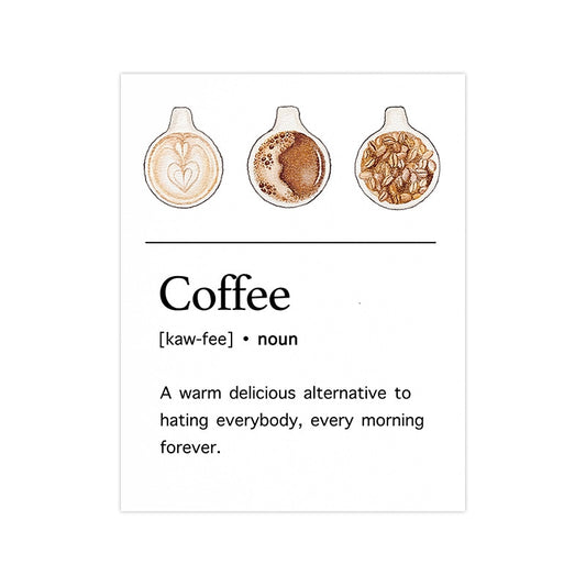 Coffee Definition Coffee Shop Poster