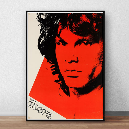 The Doors Jim Morrison Red White Poster
