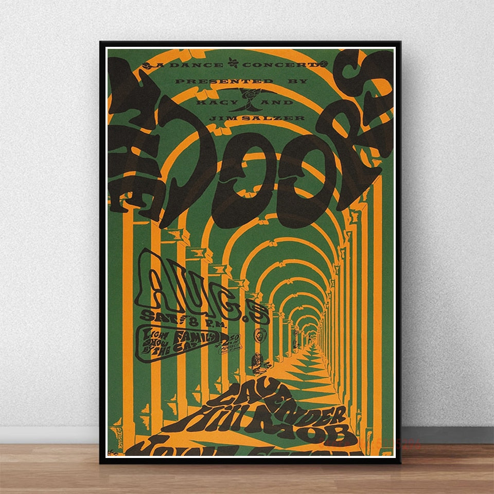 The Doors Jim Morrison Yellow Green Poster