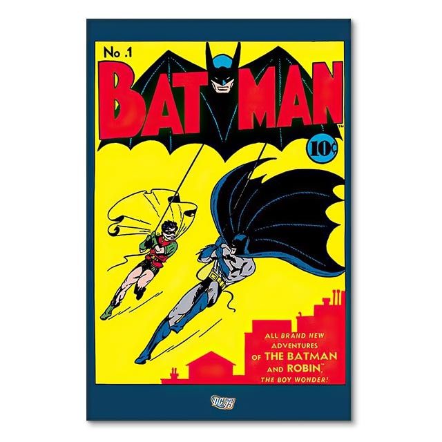 Batman and Robin Vintage Superhero Comic Poster