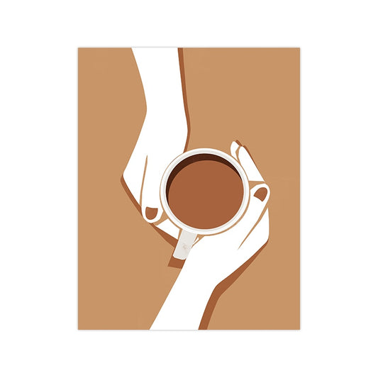 Coffee Cup Minimalist Brown Poster