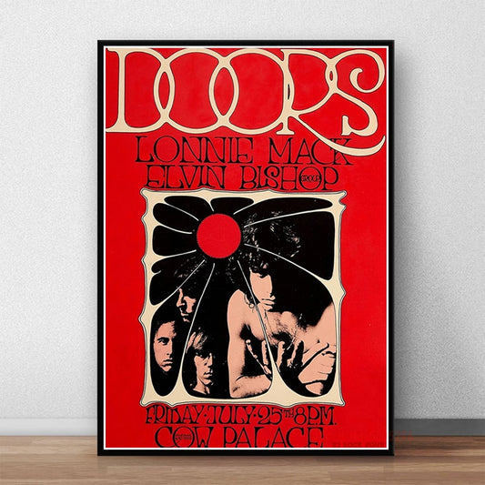 The Doors Jim Morrison Lonnie Mack Elvin Bishop Rock Poster