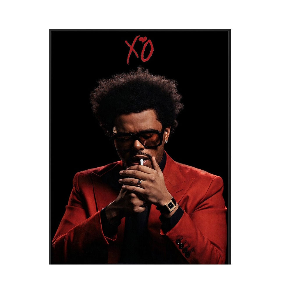 The Weeknd Red Black Music Poster
