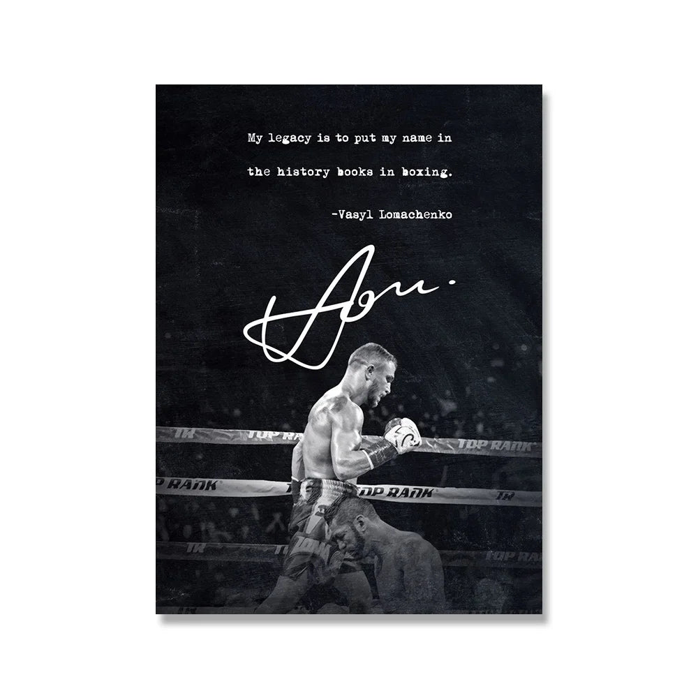 Vasyl Lomachenko Motivational Quote Boxing Poster